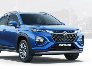 maruti suzuki fronx blue front profile