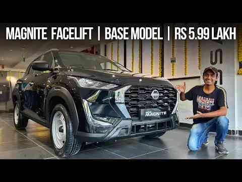 Nissan Magnite Facelift Base Model At Rs 5.99 lakh  Nissan Magnite Facelift 2024 Visia Variant