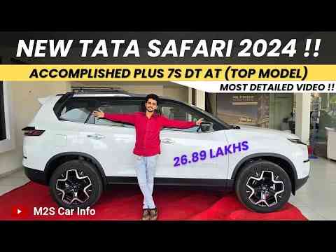 Tata Safari 2024 Full Review! Accomplished Plus DT 7S AT | White Colour | On Road Price | Top Model