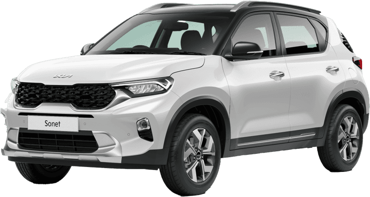 Kia Sonet 2020-2023 Glacier White Pearl With Aurora Black Pearl