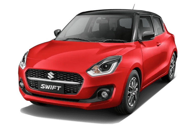 Maruti Suzuki Swift 2021 - 2023 Solid Fire Red with Pearl midnight black roof