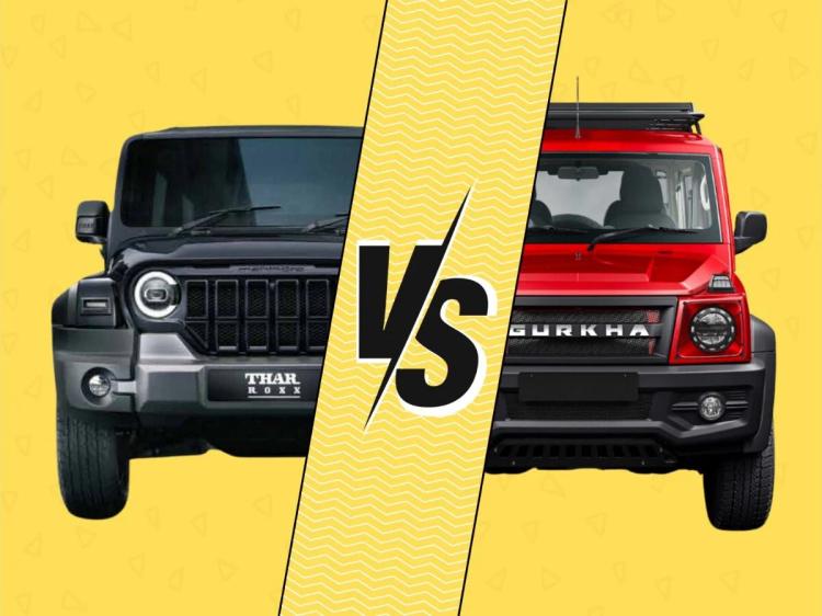 mahindra thar roxx vs force gurkha 5-door comparison