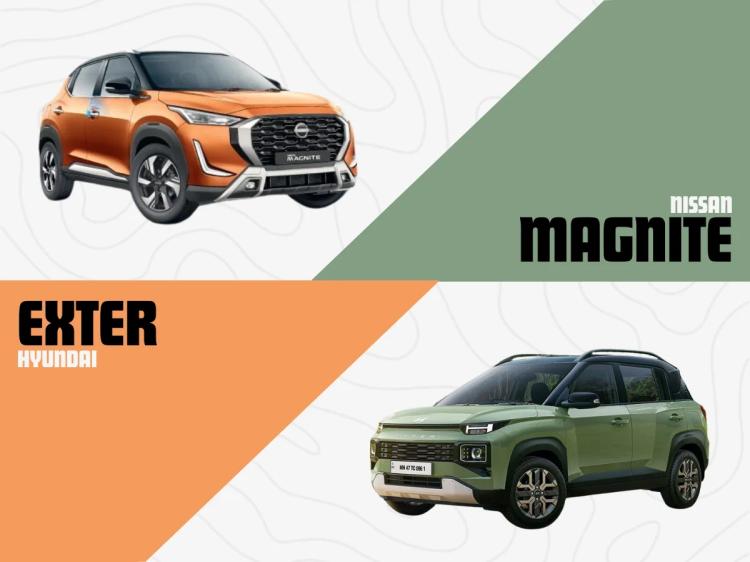 2024 nissan magnite vs hyundai exterior comparison suv exterior design magnite vs exter