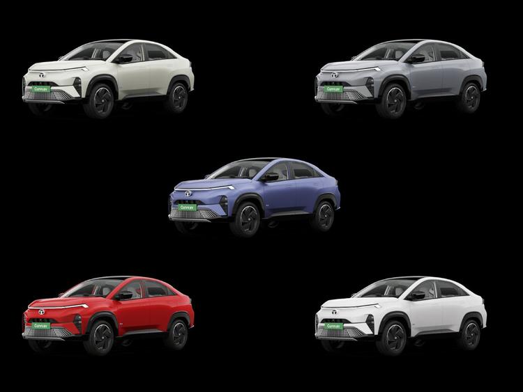 Tata Curvv.EV Colour Options — 5 Dual-Tone Colour Options Offered