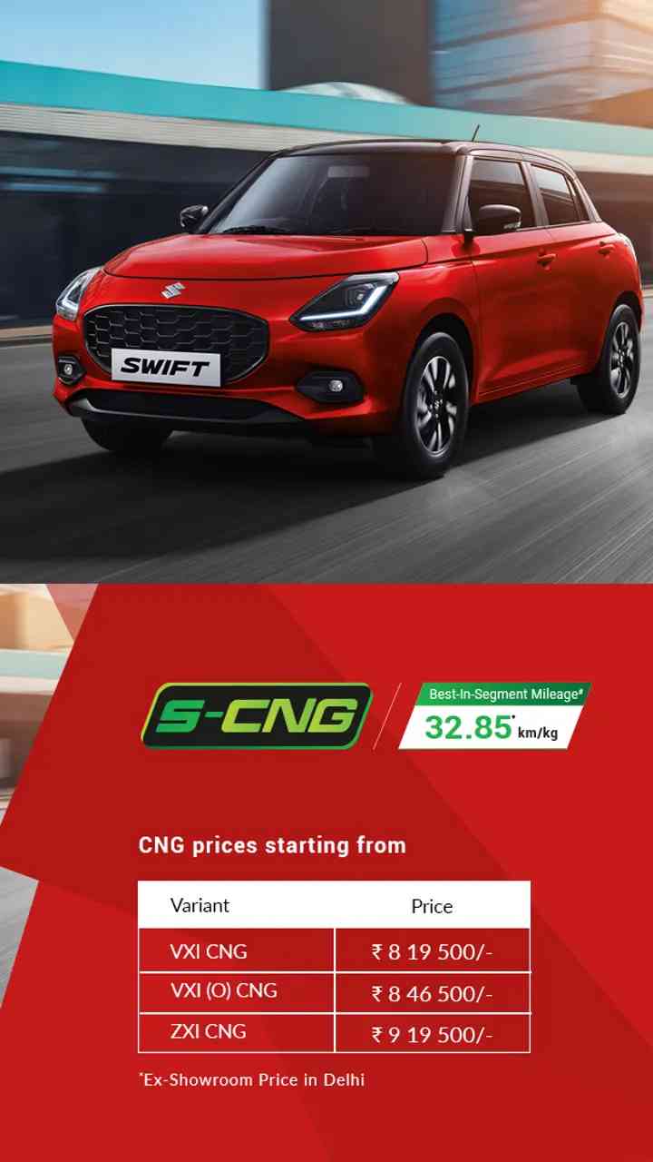 2024 Maruti Suzuki Swift CNG launched in India