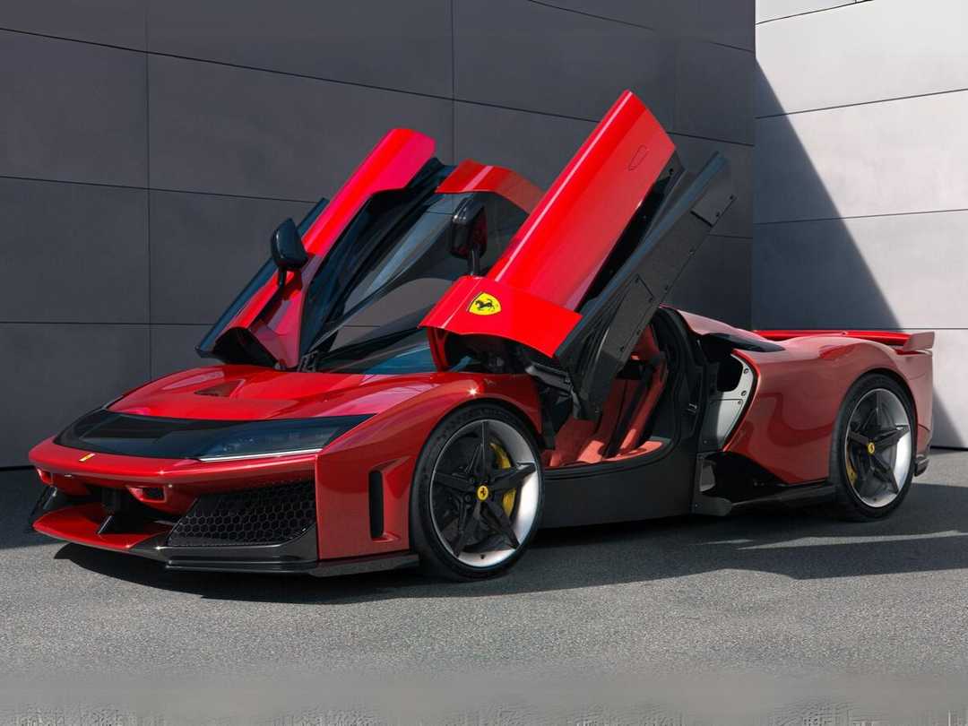 2024 ferrari f80 exterior doors design front three quarters view